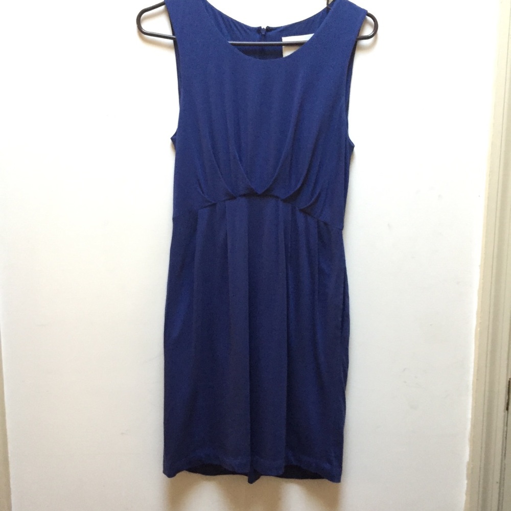☀️3.1 Phillip Lim Navy Blue/Purple Ruched Dress XS